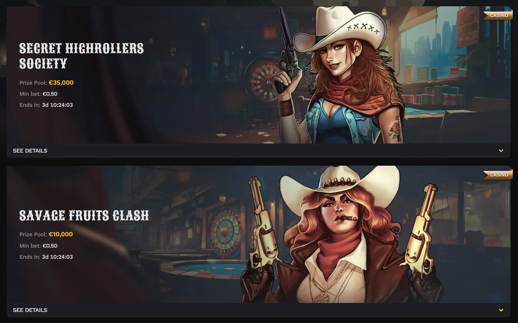 Tournaments at Wildsino Casino